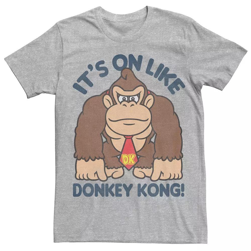 Men's Donkey Kong "It's On" Tee, Size: XXL, Athletic Grey Product Image