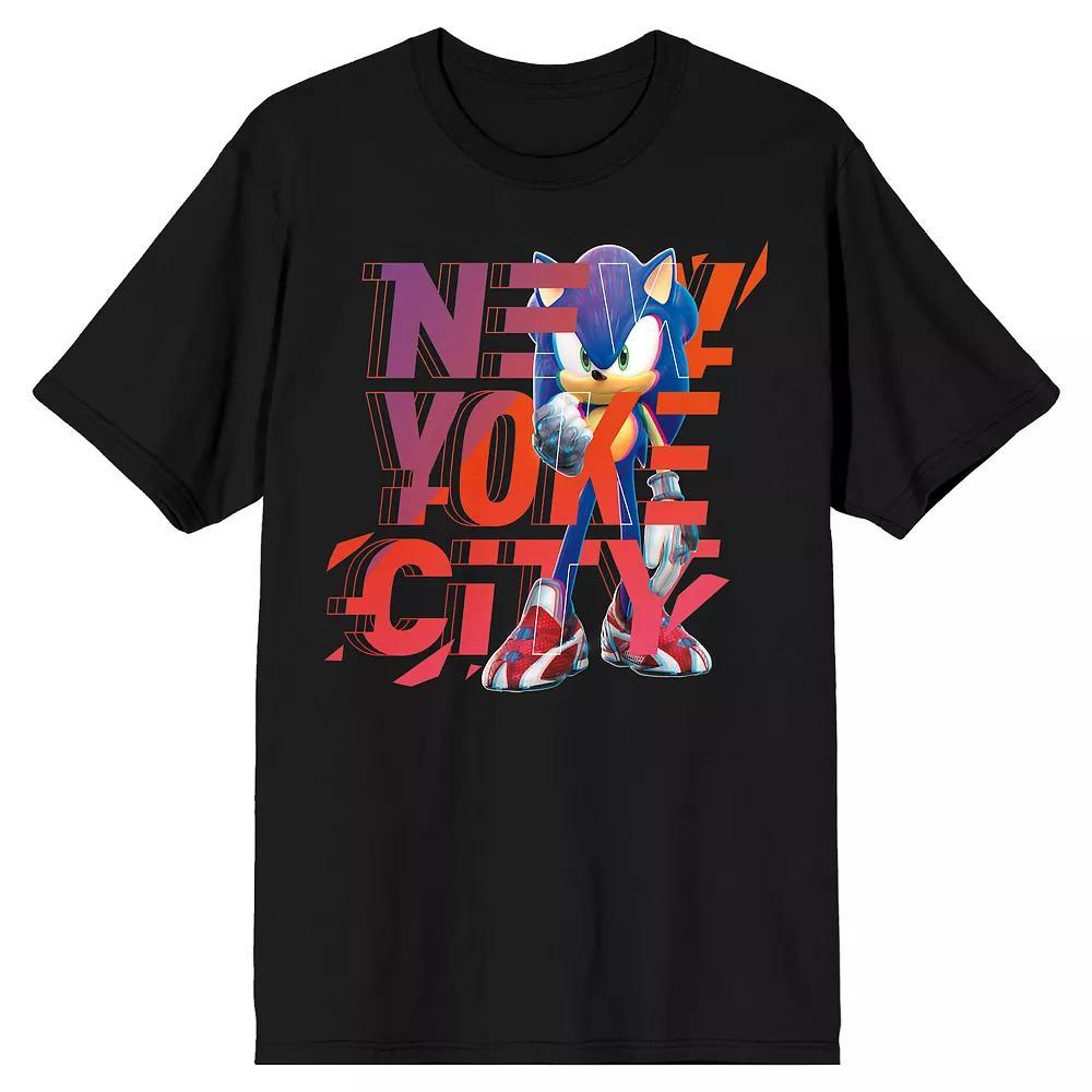 Men's Sonic Prime New Yoke City Short Sleeve Graphic Tee, Size: Large, Black Product Image