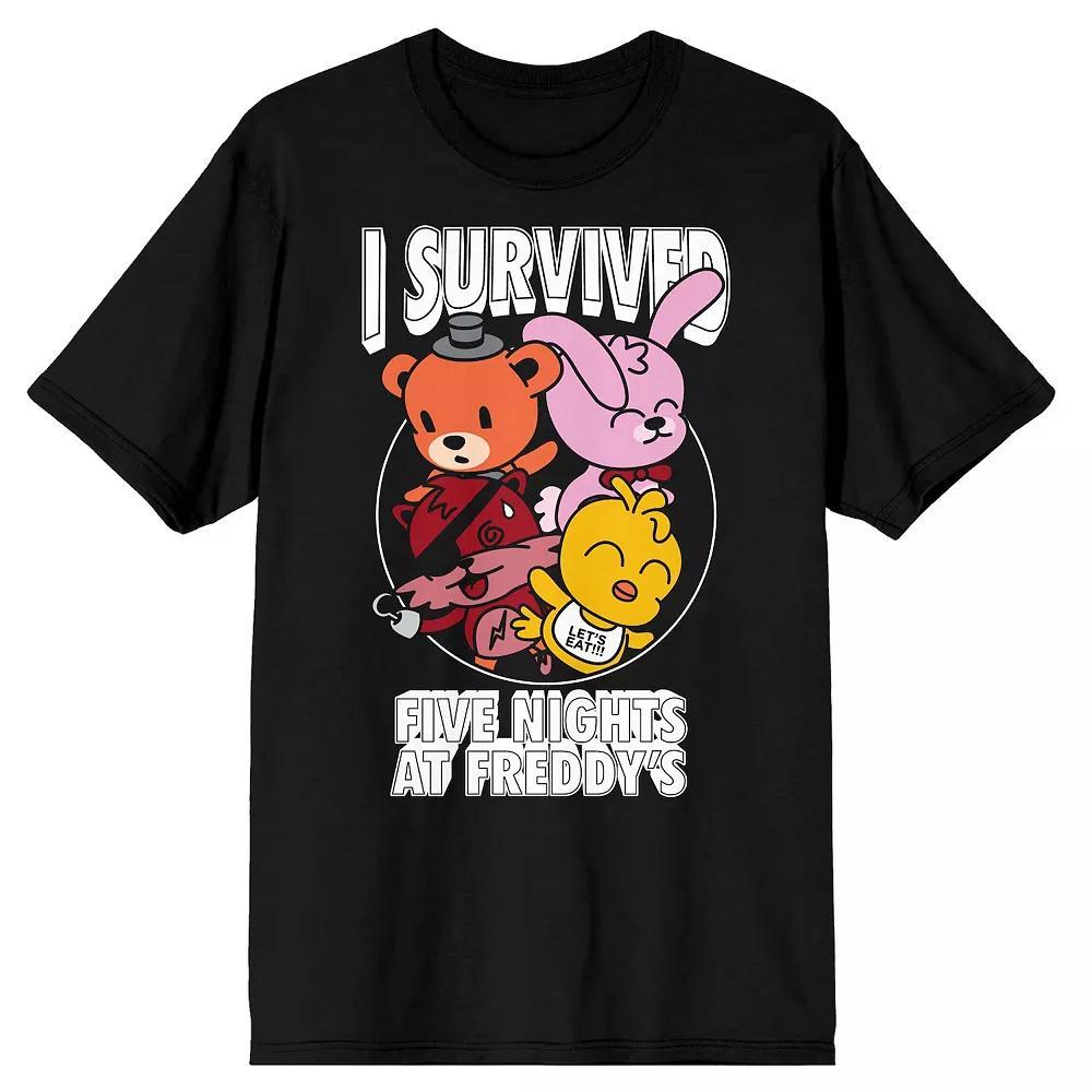 Men's Five Nights at Freddy's Tee, Size: Medium, Black Product Image