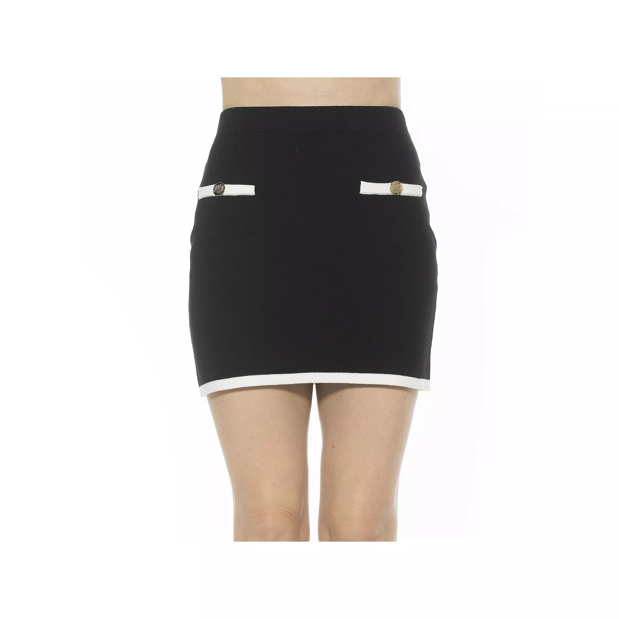 Women's ALEXIA ADMOR Denver Knit Mini Skirt, Size: Small, Black Product Image