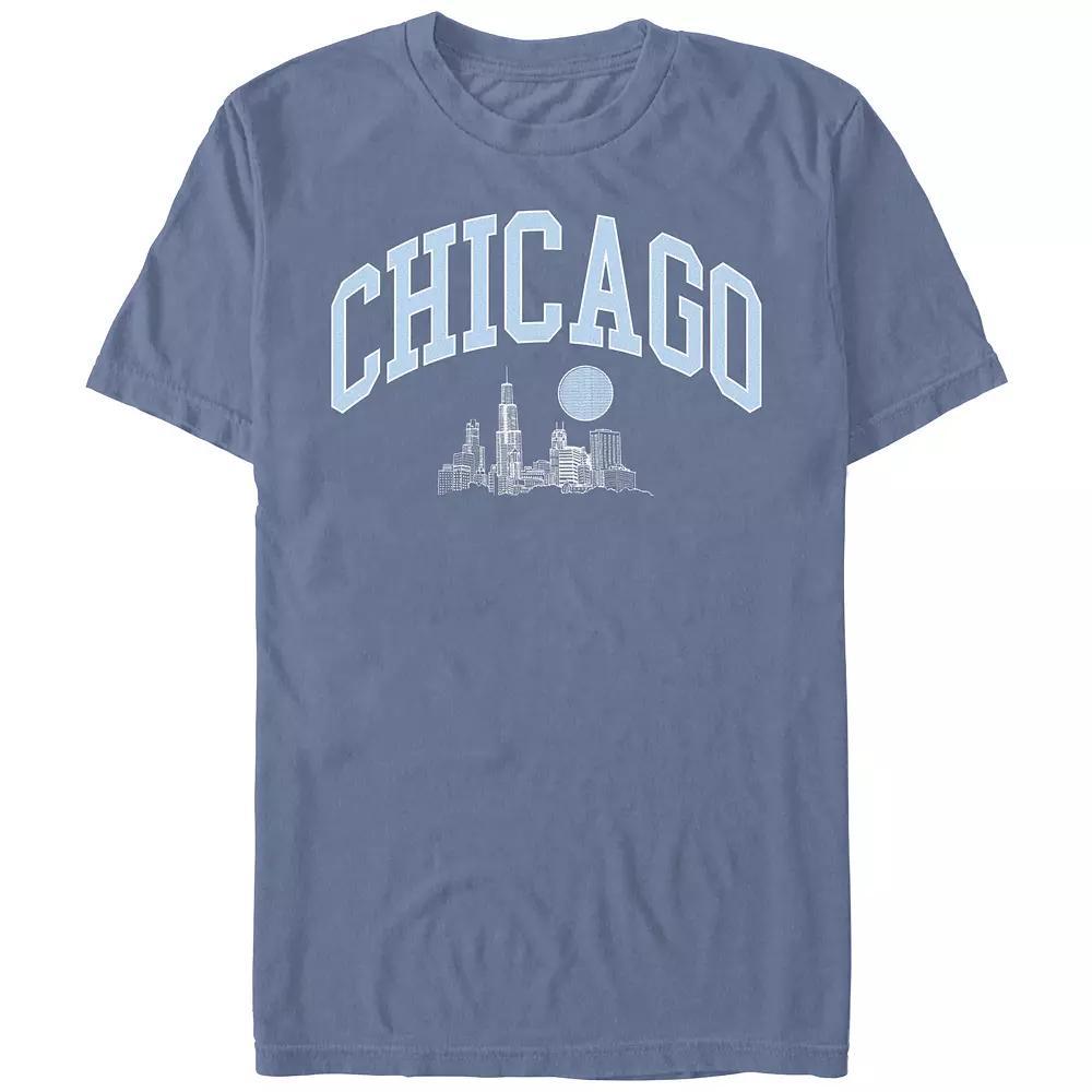 Men's Comfort Colors® Chicago Skyline Graphic Tee, Size: Small, Blue Jean Product Image