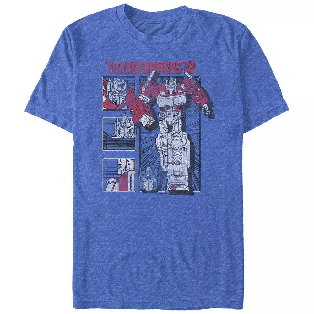 Big & Tall Transformers Optimus Prime Details Poster Graphic Tee, Men's, Size: 4XL, Royal Grey Product Image