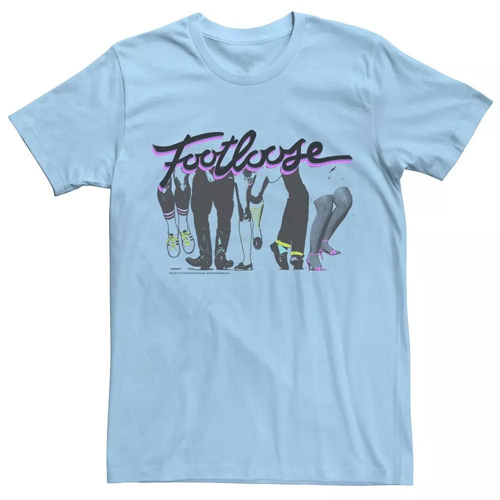 Men's Footloose Dancing Feet Title Logo Tee, Size: XXL, Light Blue Product Image