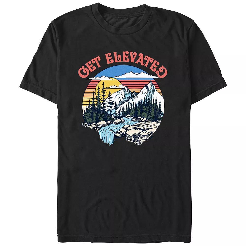 Men's Comfort Colors® Get Elevated Mountain View Stamp Graphic Tee, Size: Medium, Black Product Image