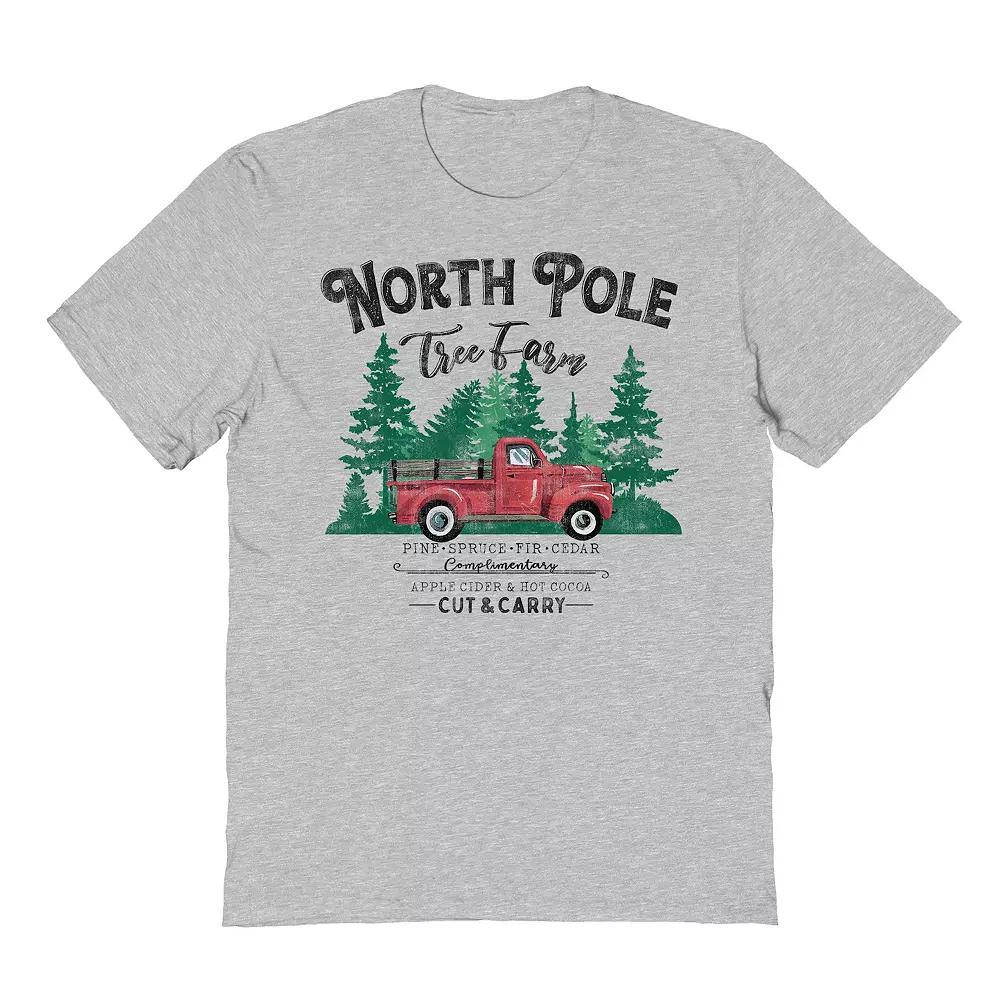 Men's North Pole Tree Farm Graphic Tee, Women's, Size: Large, Sport Gray Product Image