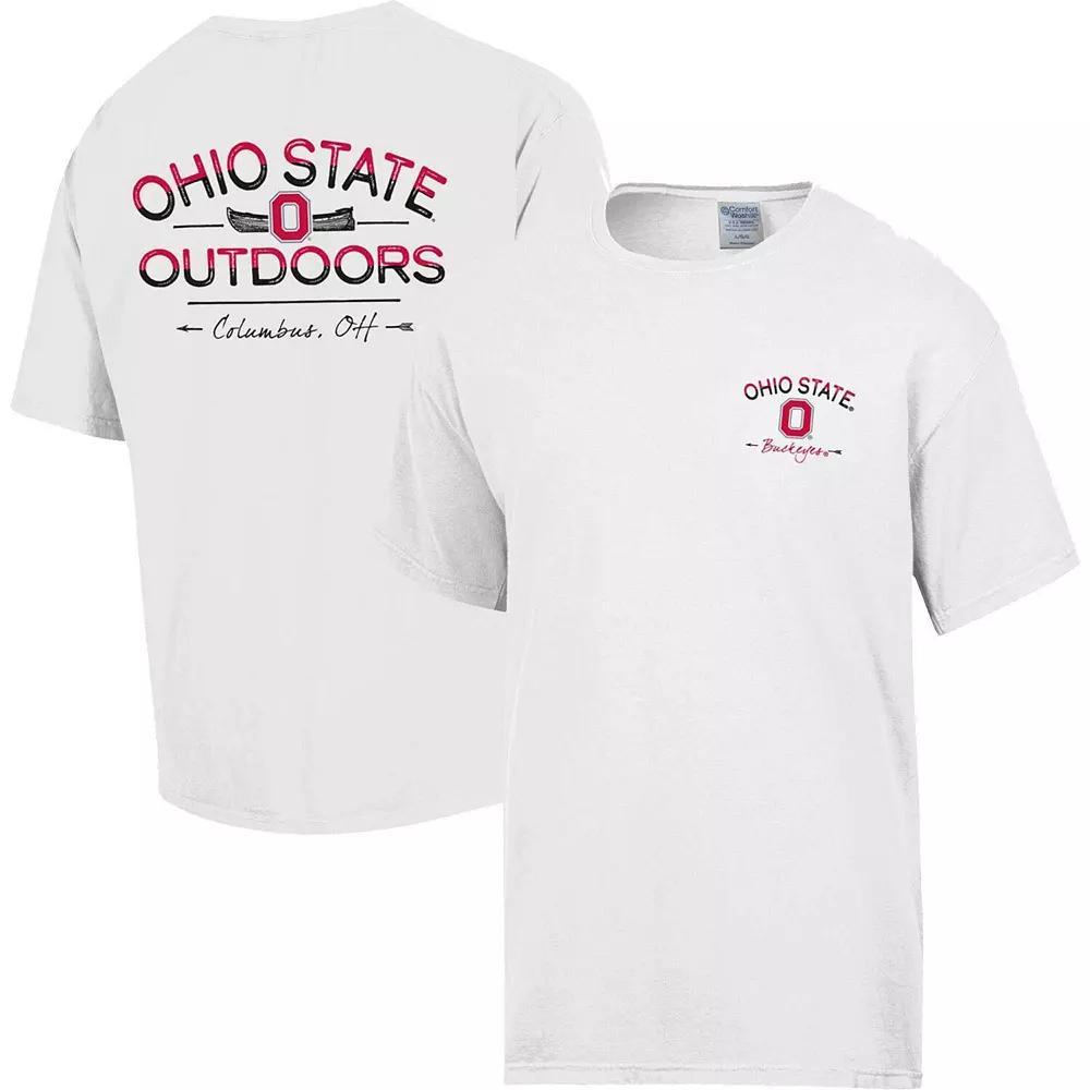 Men's Comfort Wash White Ohio State Buckeyes Great Outdoors T-Shirt, Size: Large Product Image