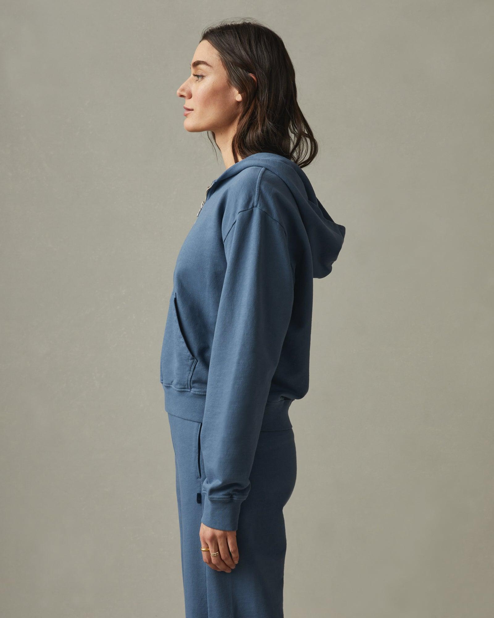 Women's French Terry Half Zip Hoodie - Monsoon Female Product Image