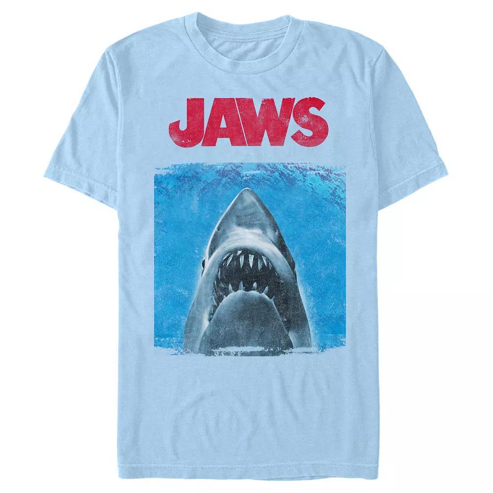 Men's Jaws Movie Poster Graphic Tee, Size: Small, Blue Product Image