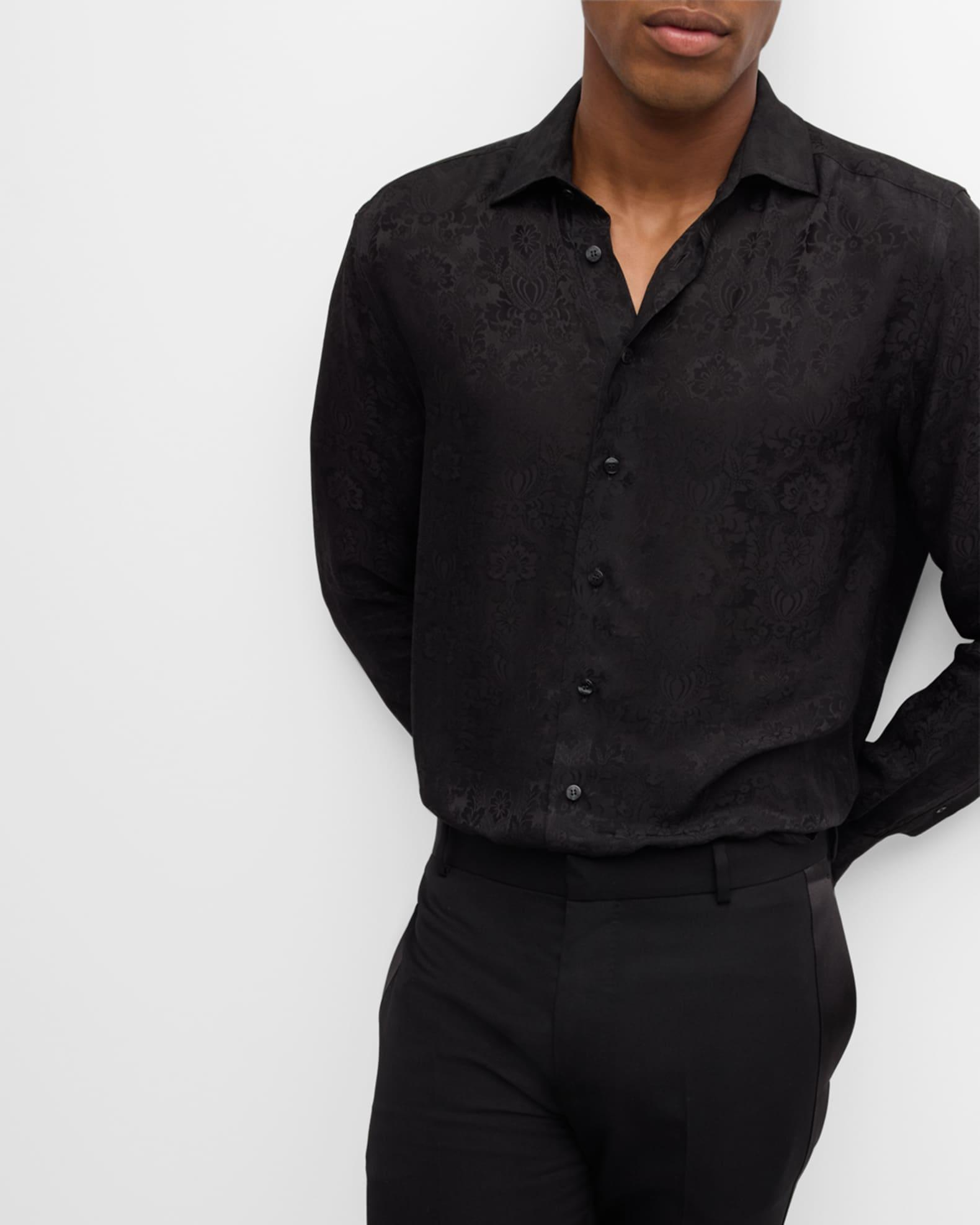 Men's Tonal Jacquard Evening Shirt Product Image