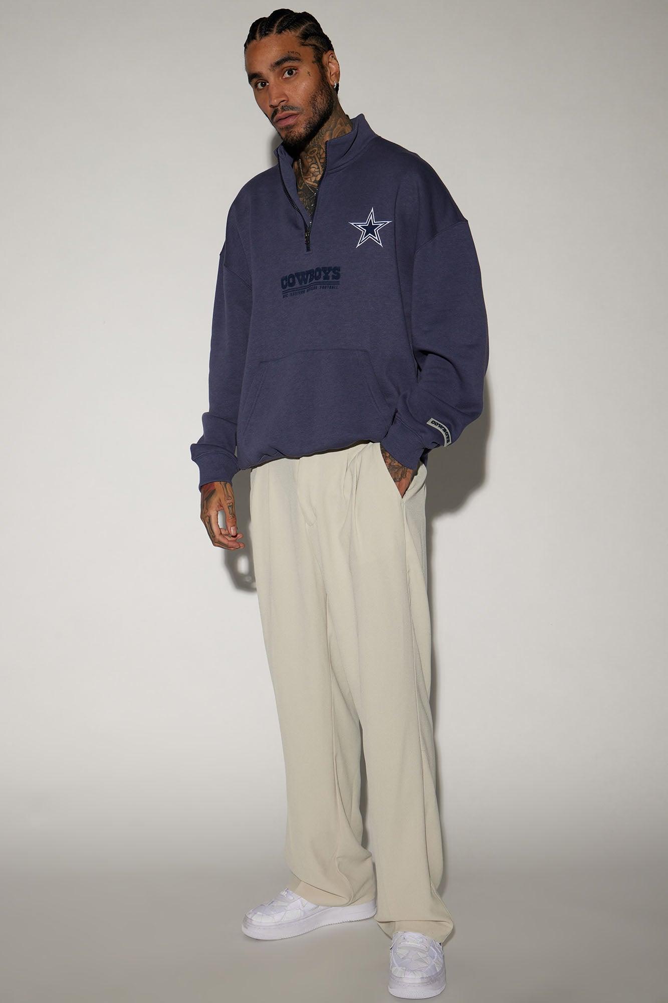 Cowboys Essential Quarter Zip Sweatershirt - Navy/combo Product Image