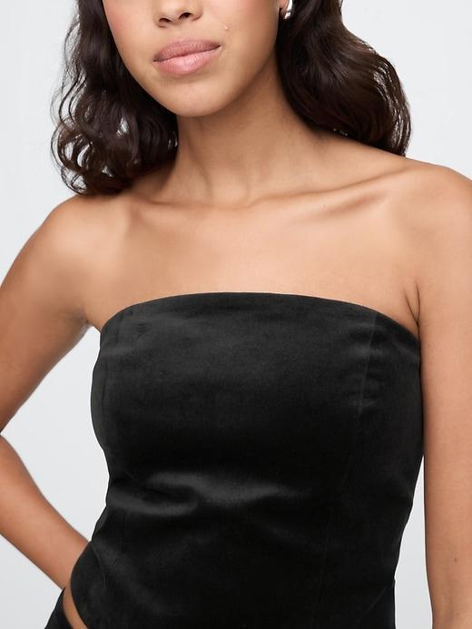 Velvet Cropped Tube Top Product Image