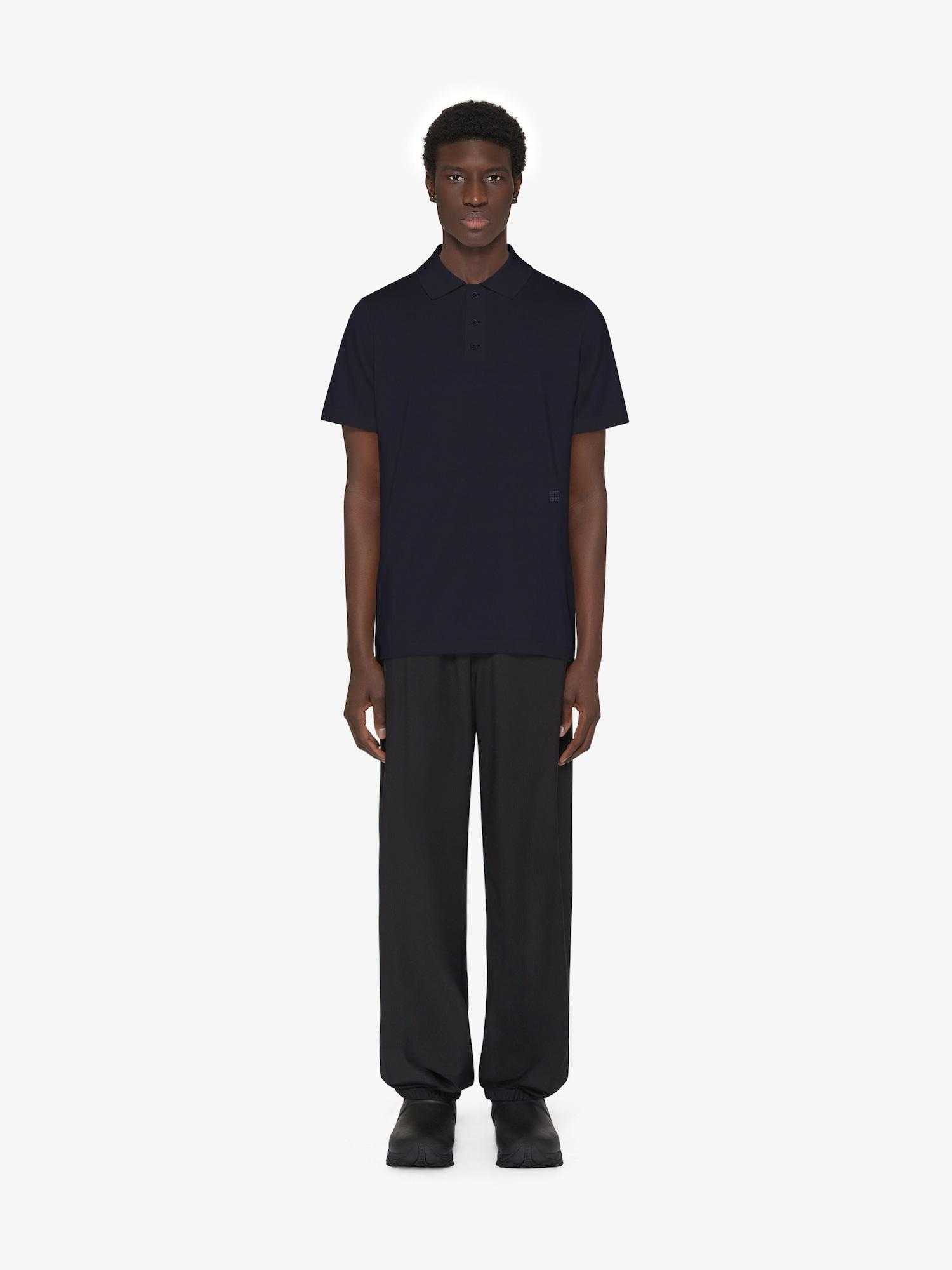 Polo in cotton and silk with 4G detail Product Image