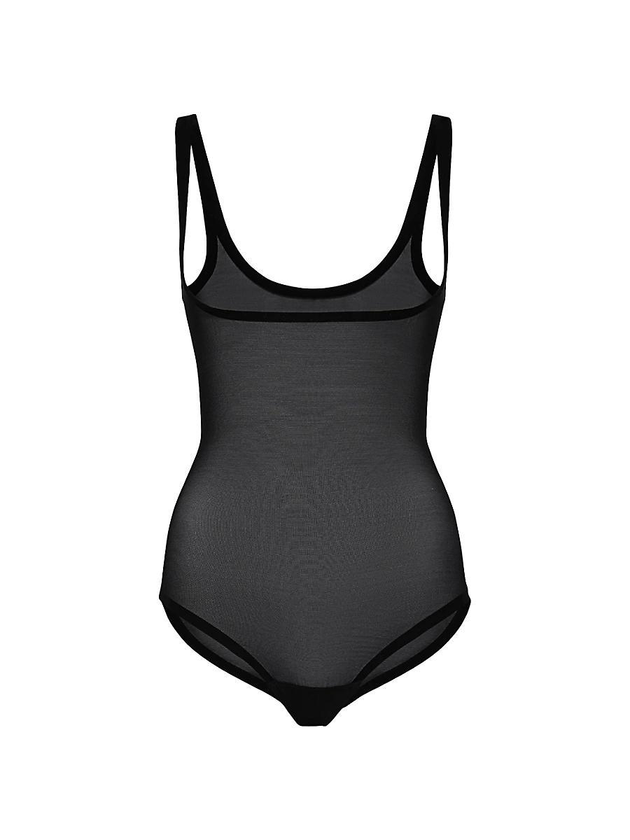 Womens Formfitting Sheer Tulle Bodysuit Product Image