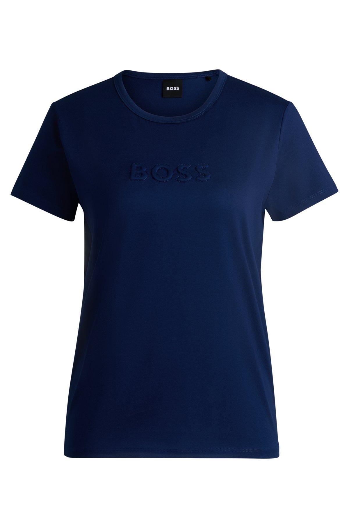Mercerized-cotton T-shirt with logo detail Product Image