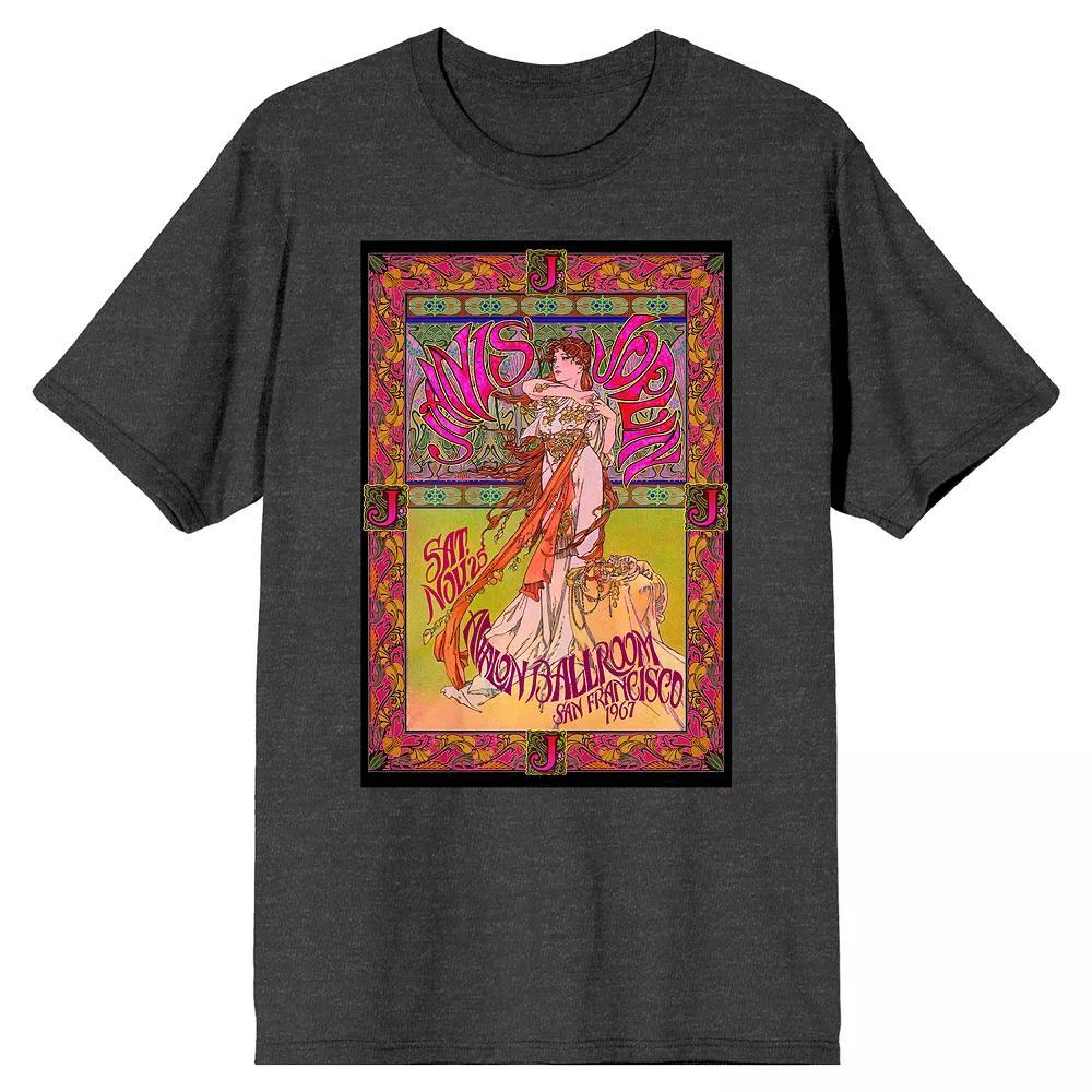 Men's Janis Joplin Avalon Ballroom Graphic Tee, Size: Medium, Gray Product Image