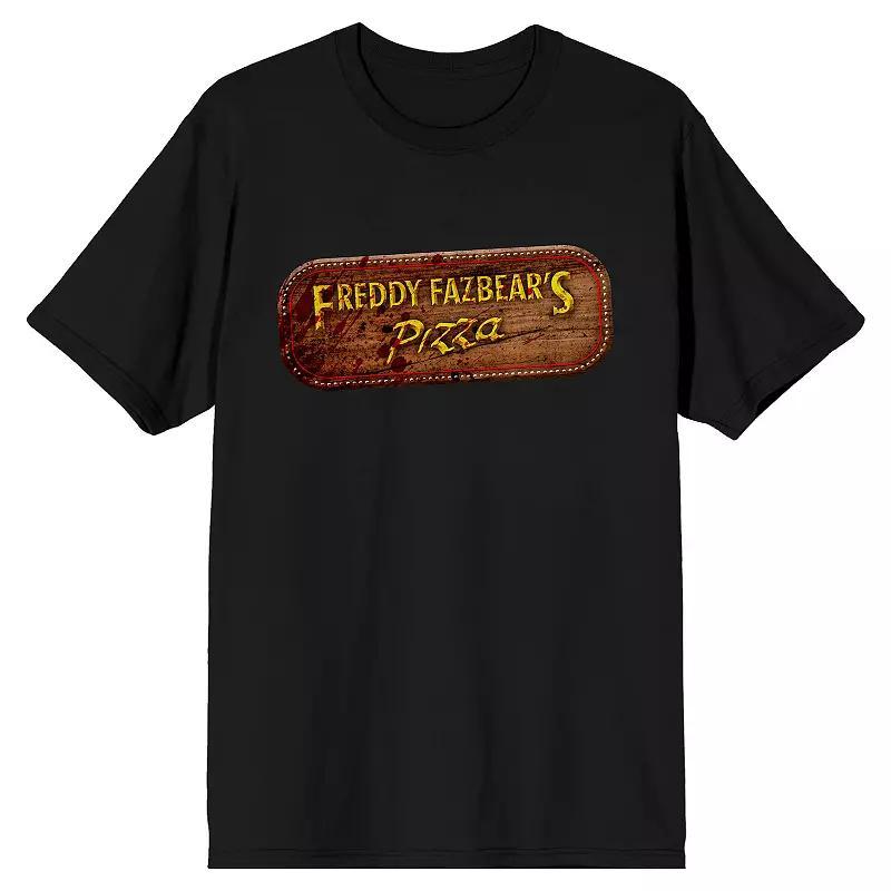 Men's Five Nights At Freddy's Fazbear's Pizza Sign Graphic Tee, Size: Large, Black Product Image