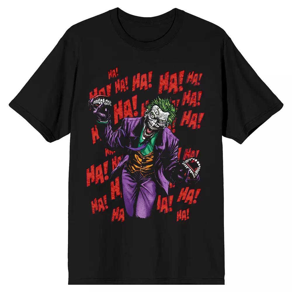 Men's Batman Joker HA! HA! HA! Tee, Size: Large, Black Product Image