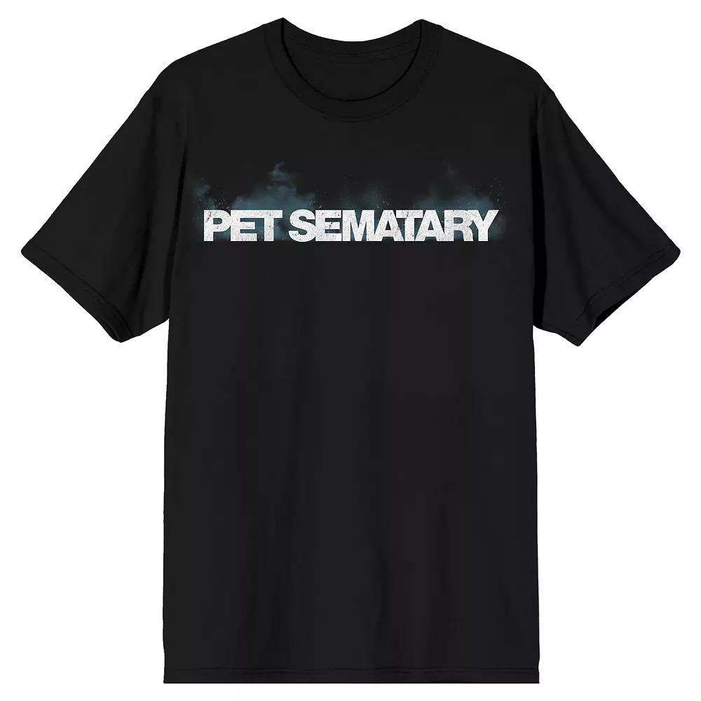 Men's Pet Semetary Distressed Logo Graphic Tee, Size: XL, Black Product Image