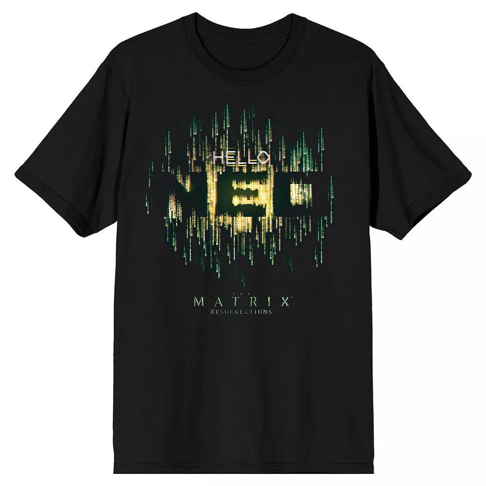 Men's The Matrix Hello Neo Tee, Size: Large, Black Product Image