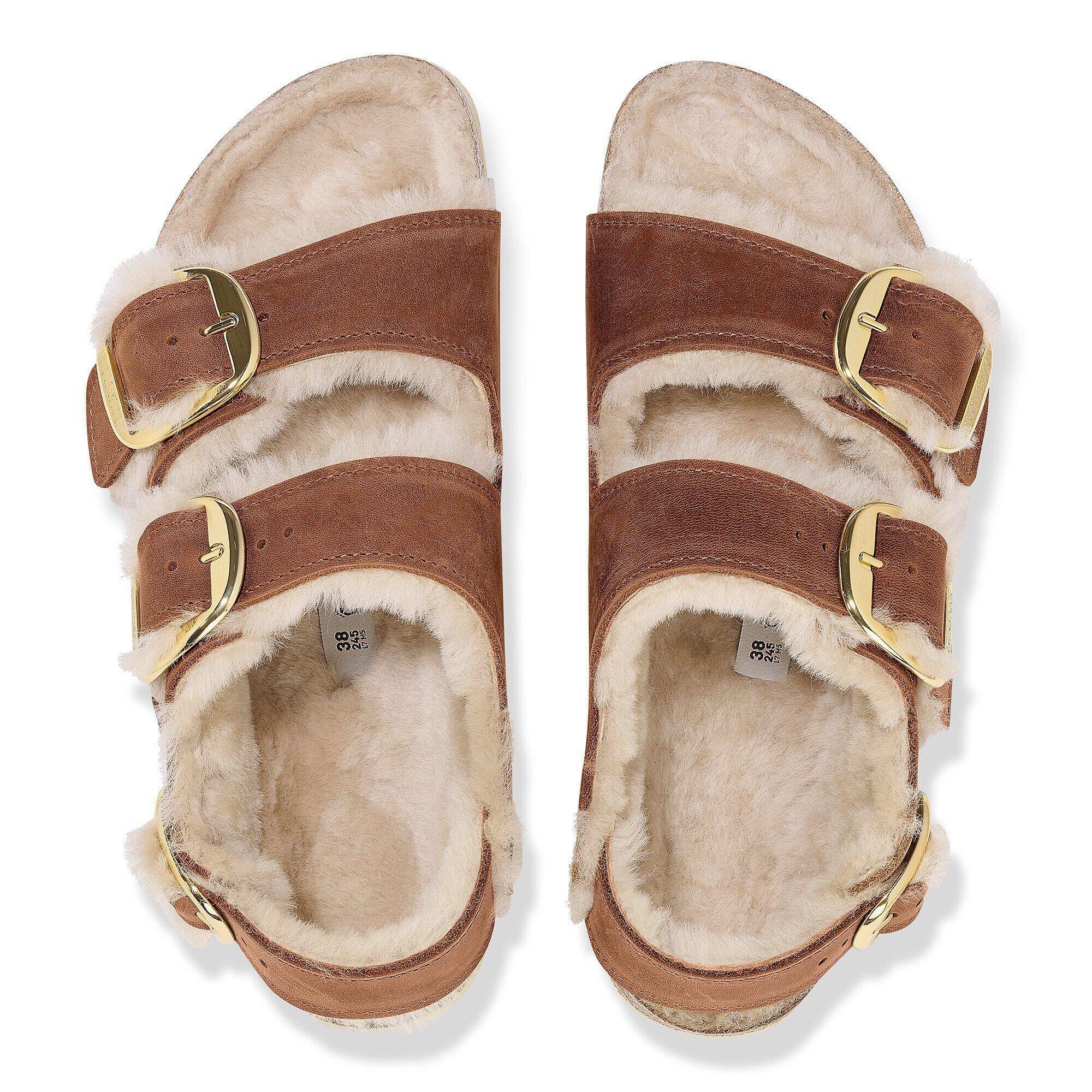 Milano Big Buckle Shearling Natural Leather Oiled Product Image