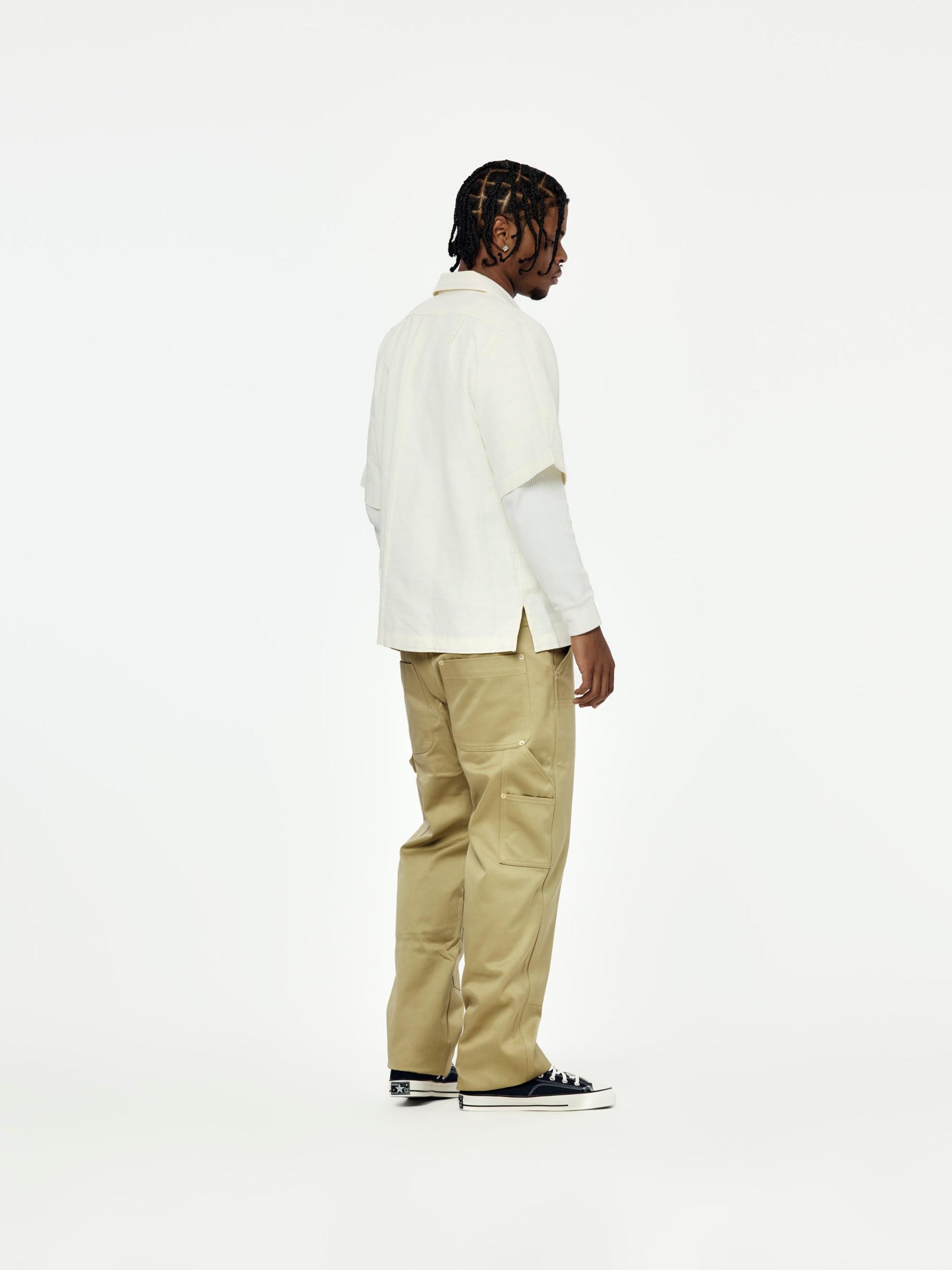 Highlife Bowling Shirt (White/ Blue Stripe) Product Image