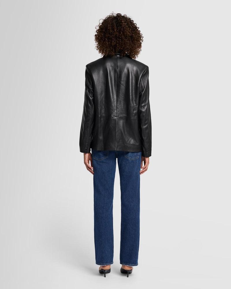 Italian Leather Blazer Product Image