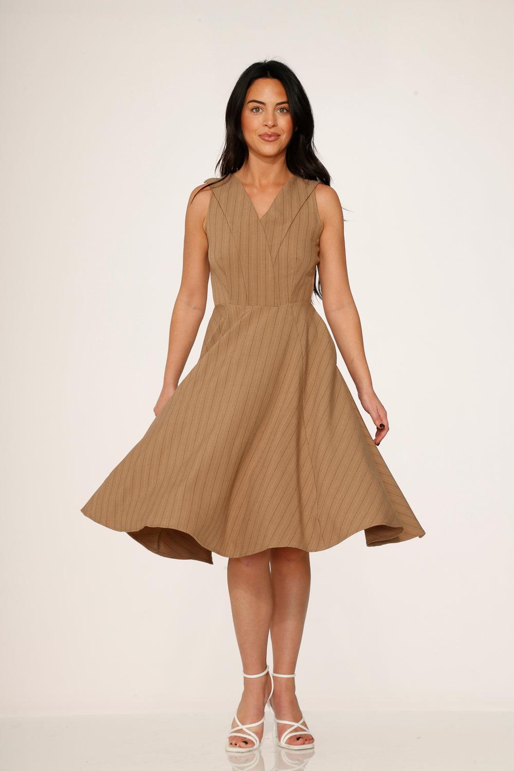 Camel Swing Dress Product Image
