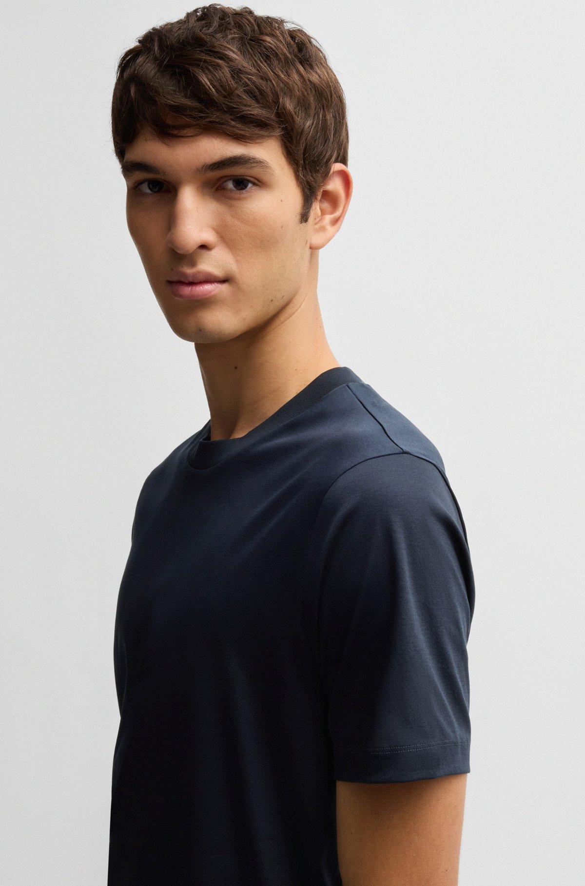 Slim-fit T-shirt in mercerized cotton Product Image