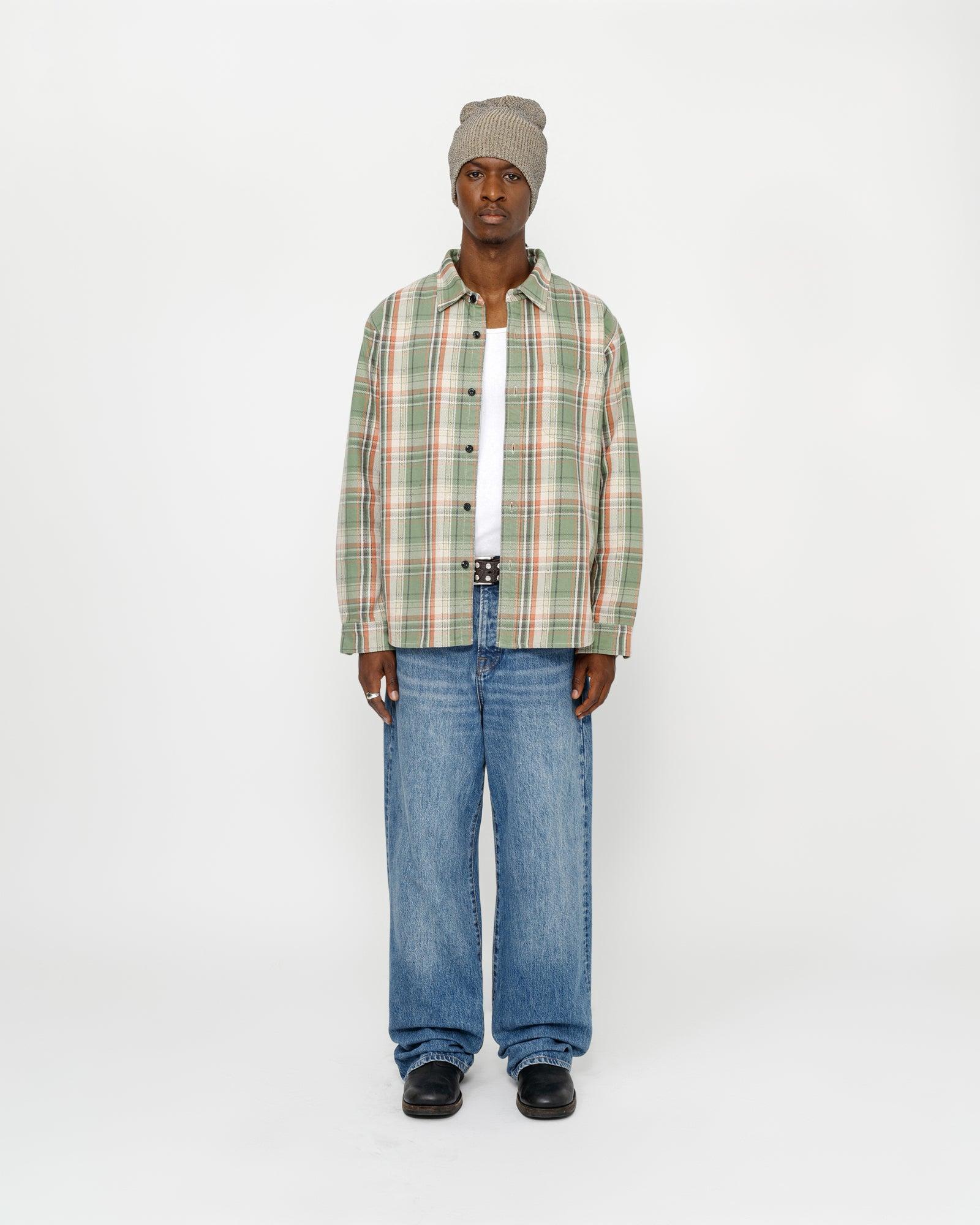 DAN WASHED COTTON PLAID SHIRT Male Product Image