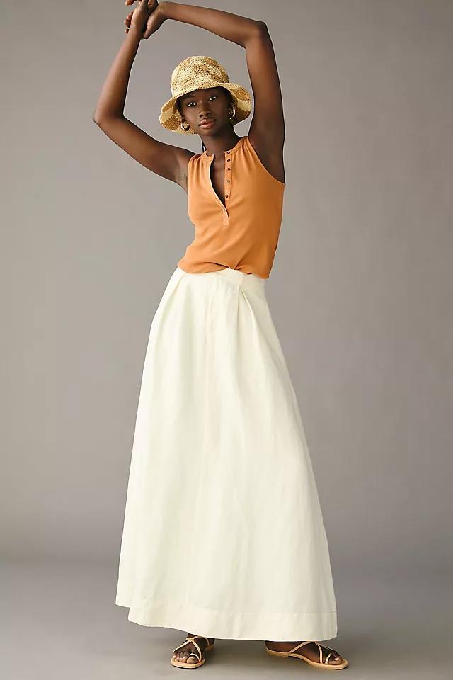 The Andie Ribbed Henley Top by Pilcro: Sleeveless Edition Product Image