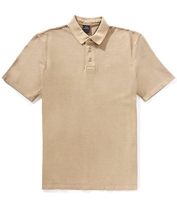 Armani Exchange Washed Pique Short Sleeve Polo Shirt Product Image