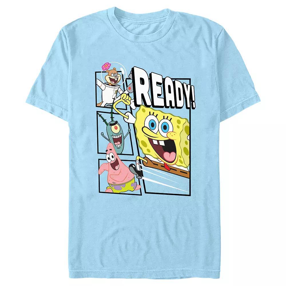 Men's SpongeBob SquarePants Team Ready Graphic Tee, Size: Large, Light Blue Product Image