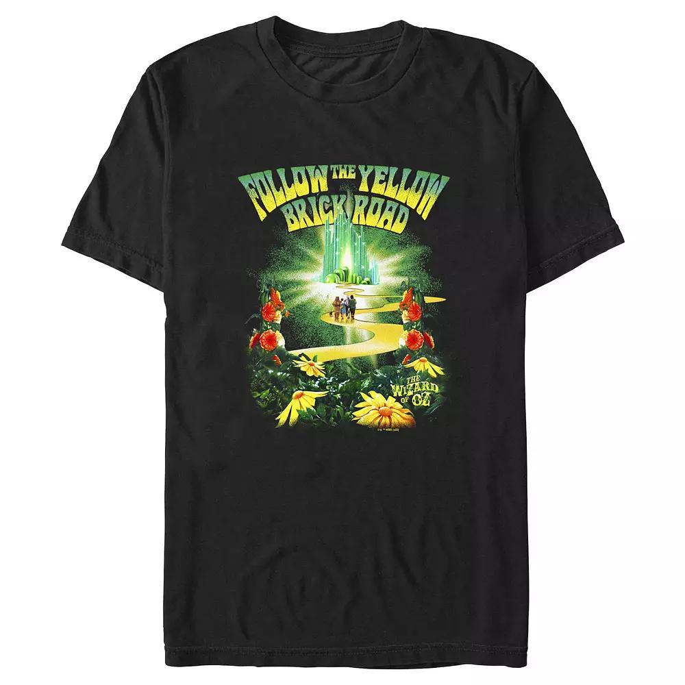 Men's The Wizard of OZ Long Strange Road Graphic Tee, Size: XXL, Black Product Image