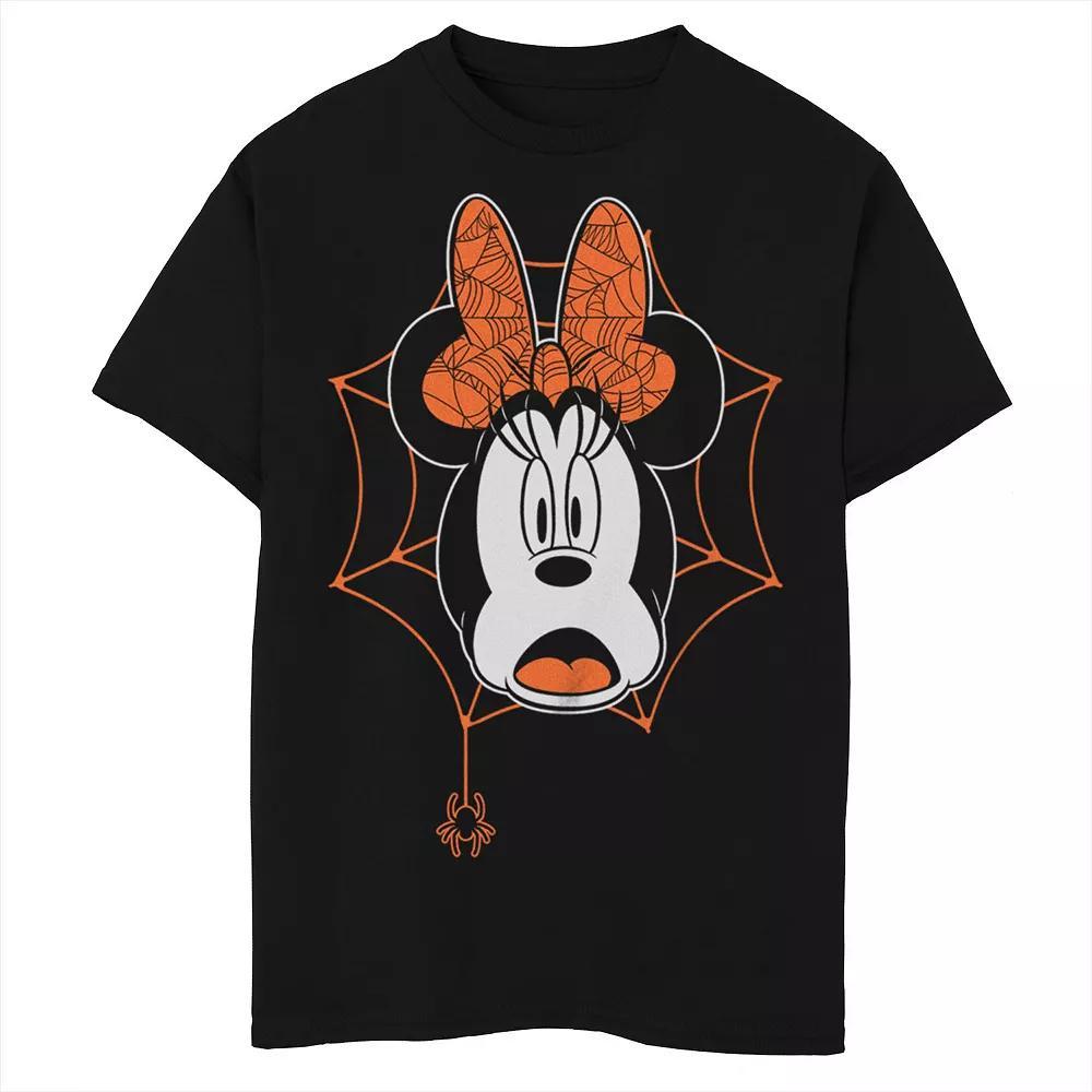 Disney's Minnie Mouse Boys 8-20 Halloween Spider Scared Husky Tee, Boy's, Size: Large HUSKY, Black Product Image