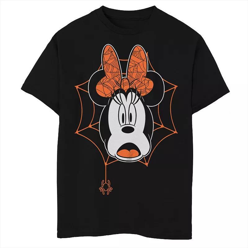 Disney's Minnie Mouse Boys 8-20 Halloween Spider Scared Husky Tee, Boy's, Size: Large HUSKY, Black Product Image