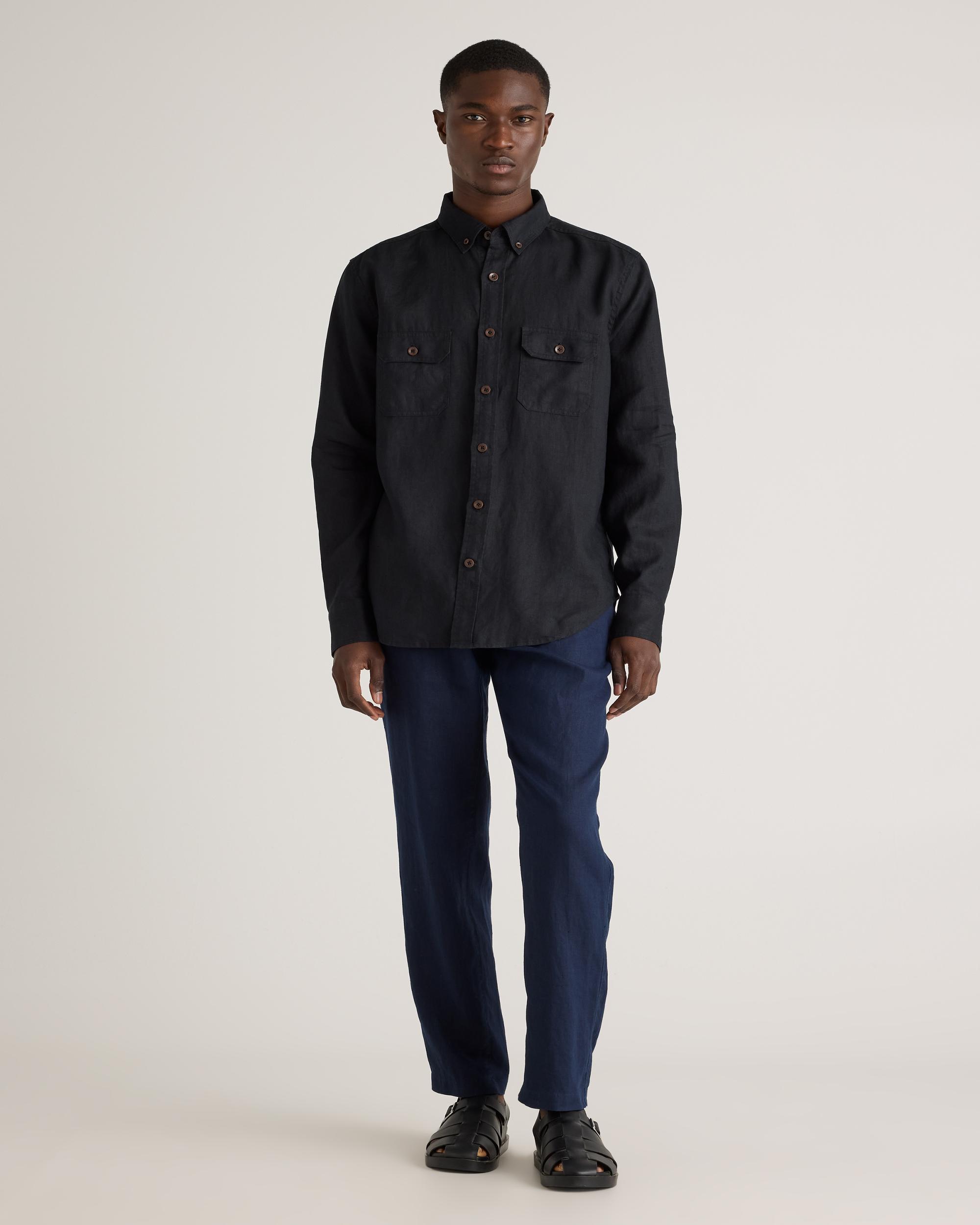 Quince | Men's 100% European Linen Utility Shirt Size XL Product Image