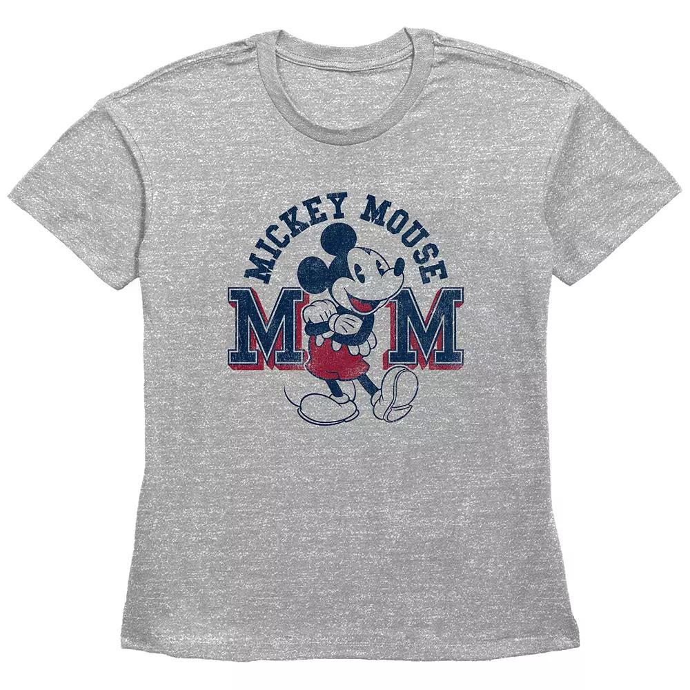 Disney's Mickey Mouse Mom Basic Fit Women's Graphic Tee, Size: XXL, Grey Gray Product Image