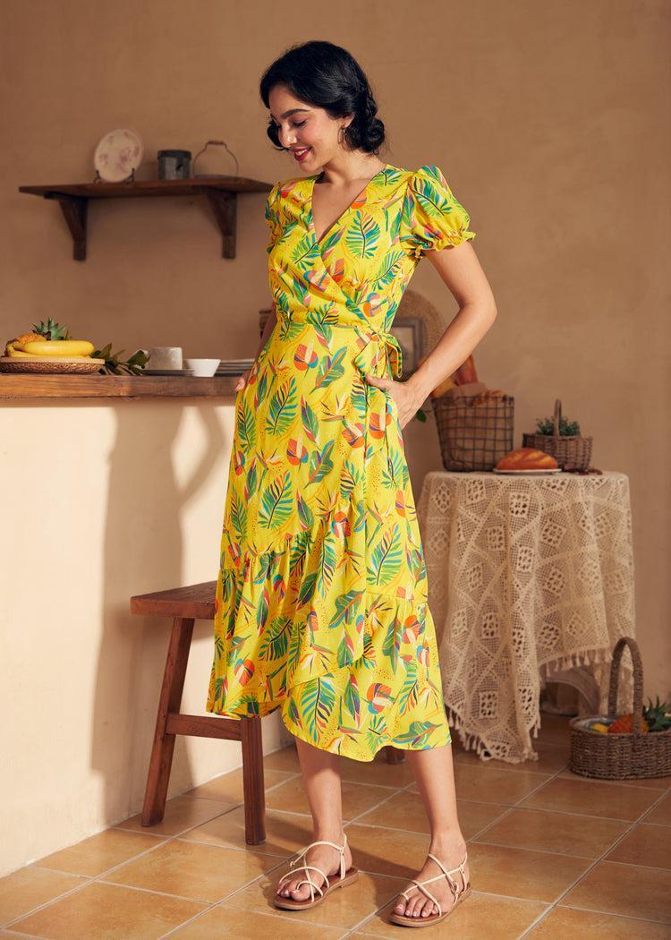 Air of Elegance Wrap Dress Product Image