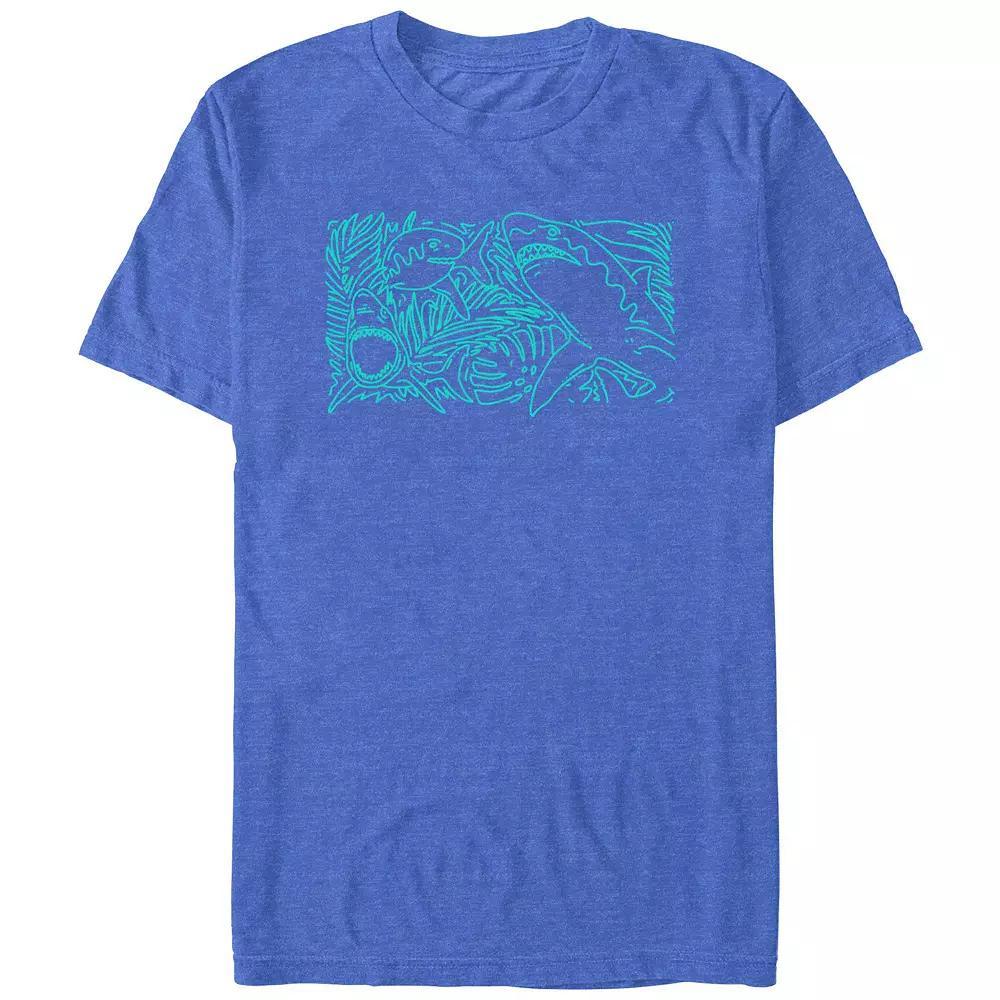 Men's Tropical Shark Graphic Tee, Size: XL, Black Product Image