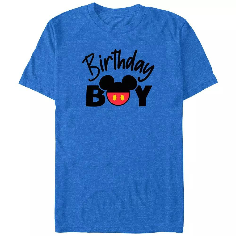Disney's Mickey Mouse Birthday Boy Big & Tall Graphic Tee, Men's, Size: 4XL Tall, Royal Grey Product Image