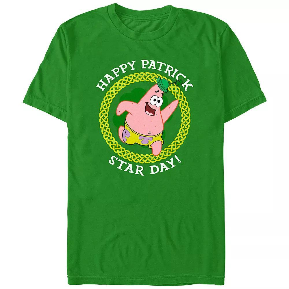 Men's SpongeBob SquarePants Happy Patrick Star Day Graphic Tee, Size: Large, Kelly Product Image
