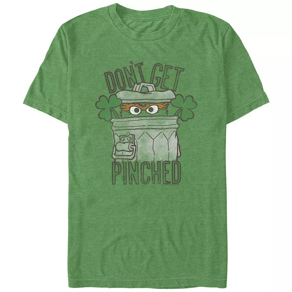Men's Sesame Street Oscar Don't Get Pinched Graphic Tee, Size: Medium, Kelly Grey Product Image