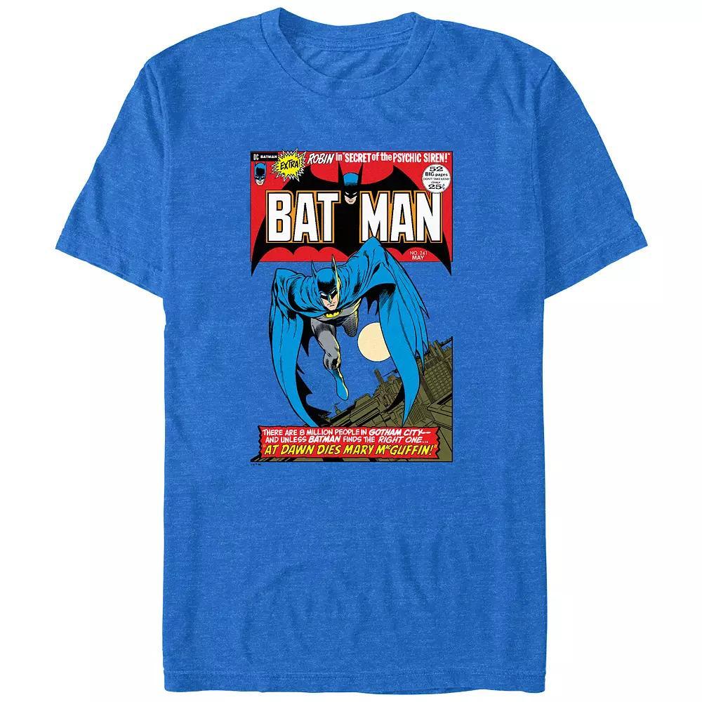 Big & Tall DC Comics Batman Vintage Comic Cover Graphic Tee, Men's, Size: 5XL, Royal Grey Product Image
