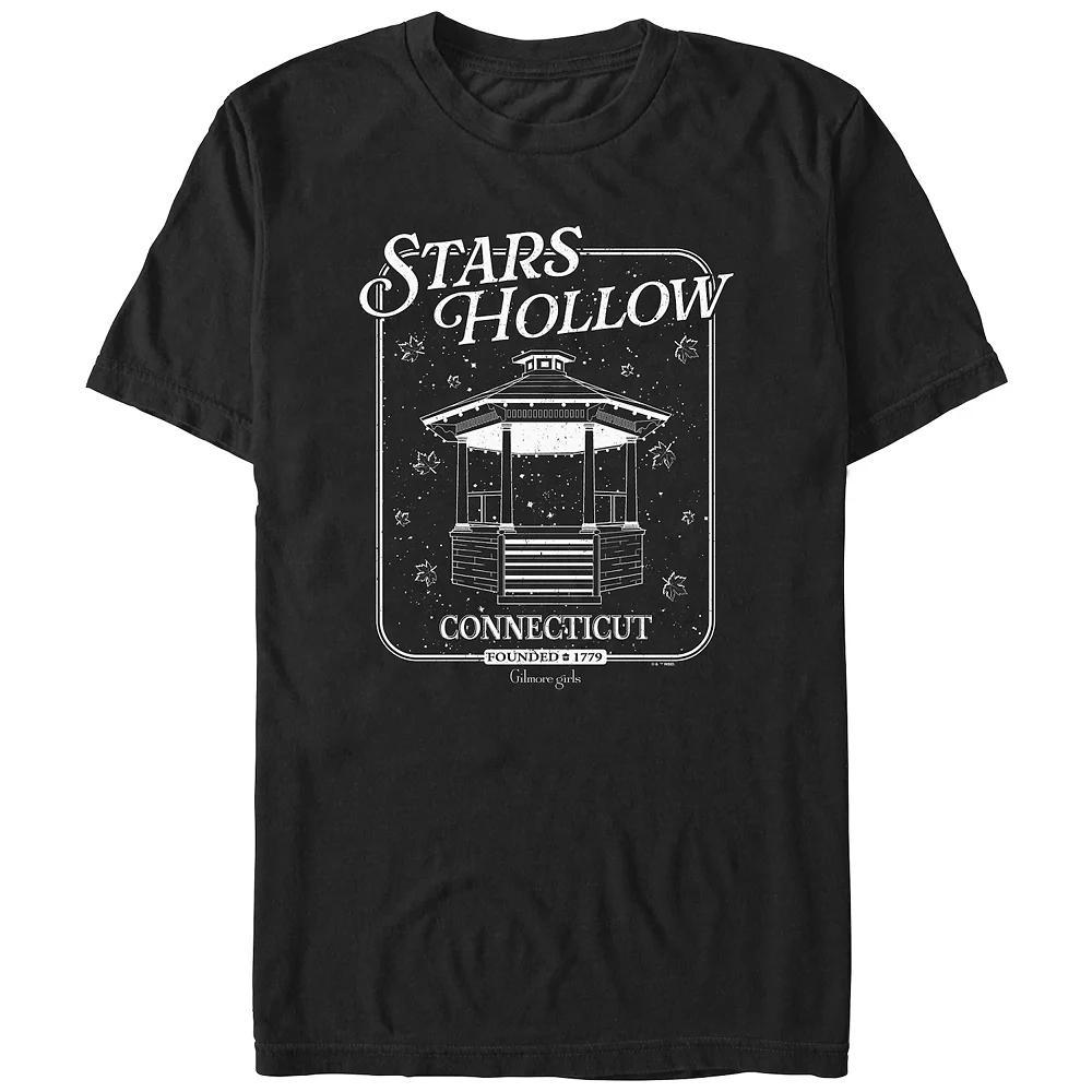Men's Gilmore Girls Stars Hollow Gazebo Graphic Tee, Size: XL, Black Product Image