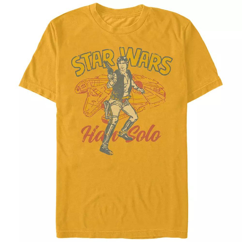 Men's Star Wars Han Solo Poster Graphic Tee, Size: Small, Gold Product Image