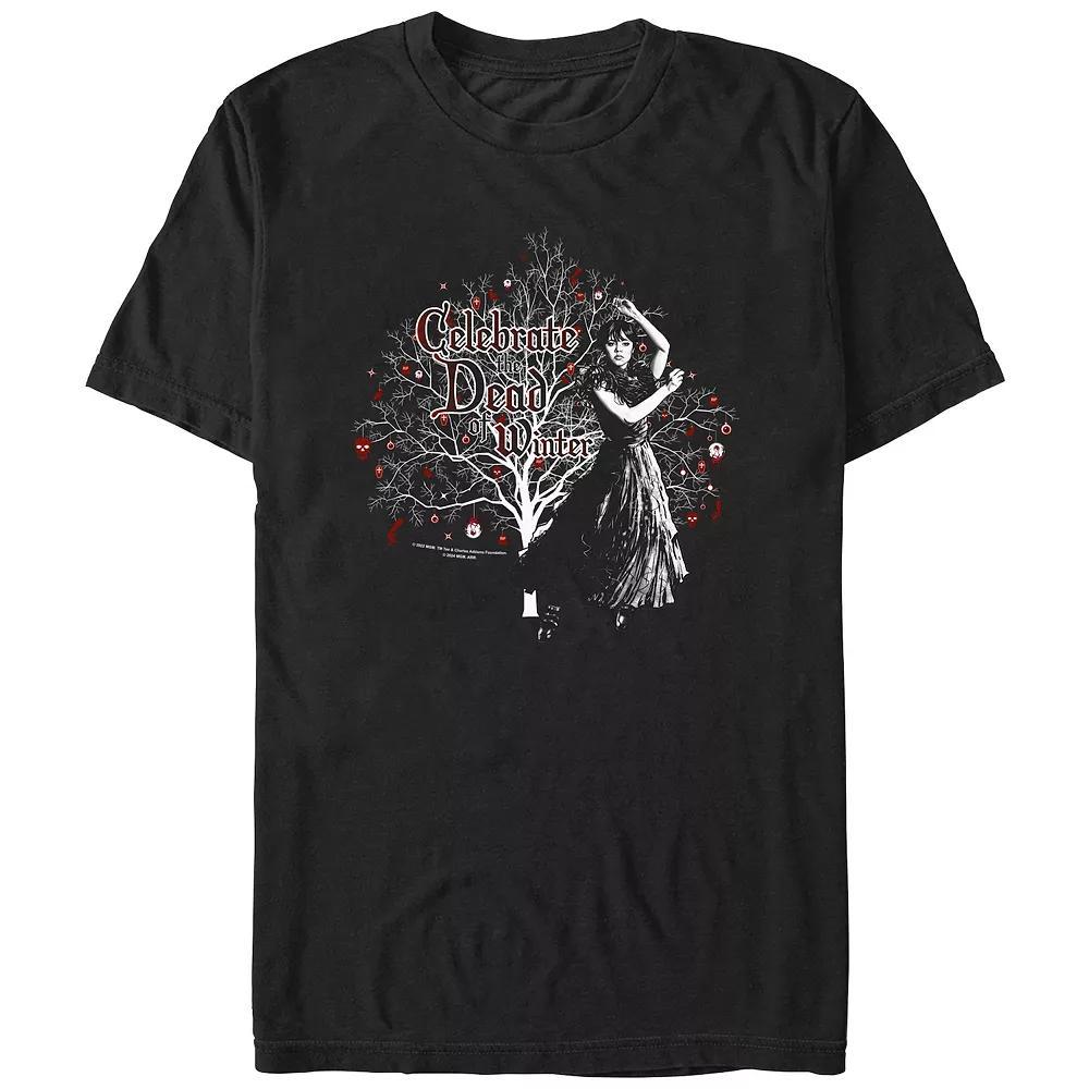 Men's Wednesday Celebrate The Dead Of Winter Graphic Tee, Size: Medium, Black Product Image