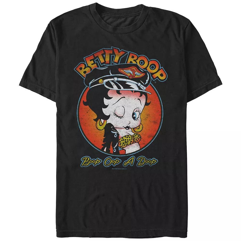 Men's Betty Boop Biker Chic Graphic Tee, Size: XL, Black Product Image