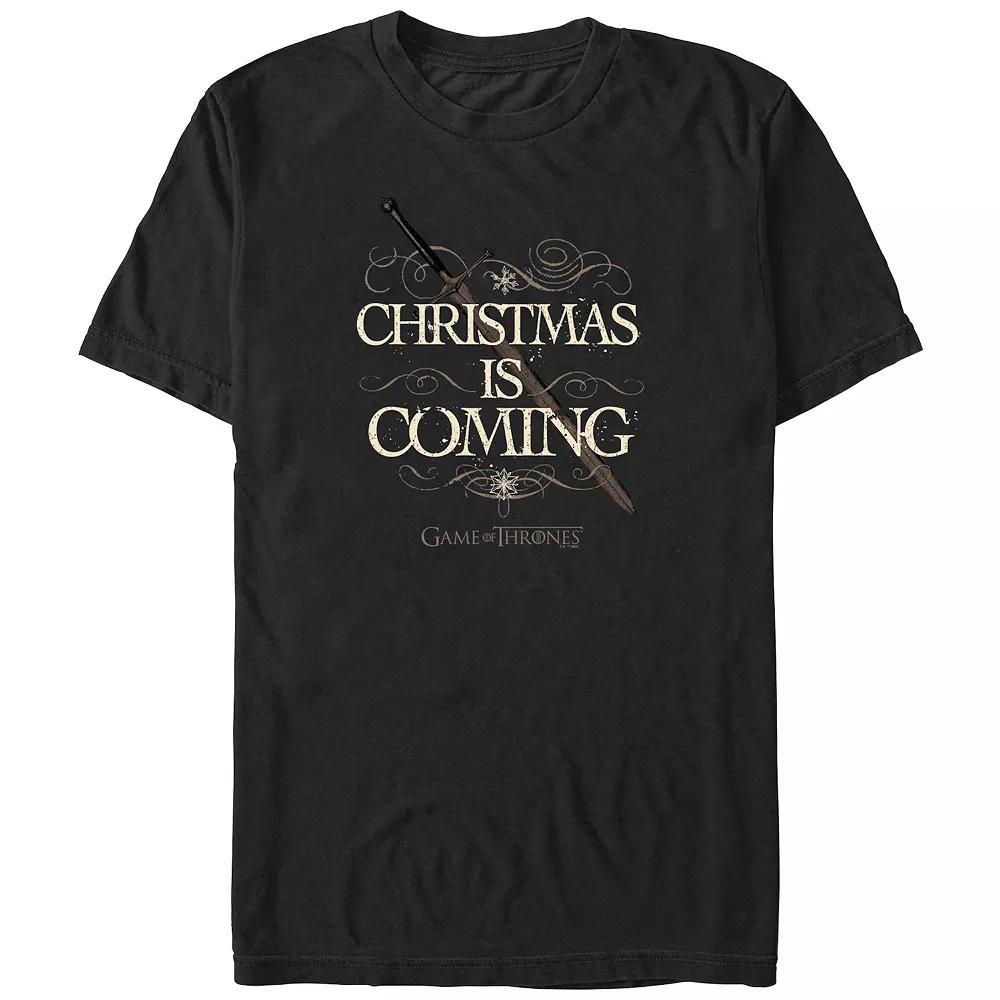 Big & Tall Game Of Thrones Christmas Is Coming Graphic Tee, Men's, Size: 4XL Tall, Black Product Image
