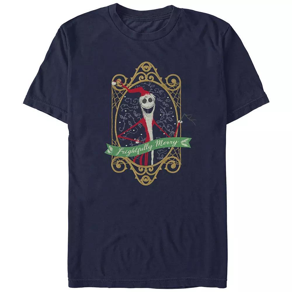 Disney's The Nightmare Before Christmas Frightfully Merry Men's Graphic Tee, Size: XS, Blue Product Image