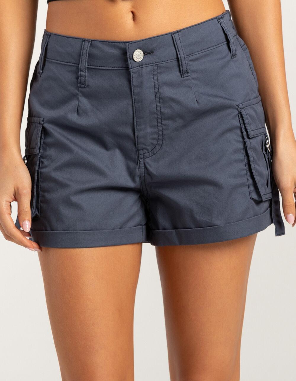 RSQ Womens Mid Rise Poplin Cargo Shorts - FADED NAVY Product Image